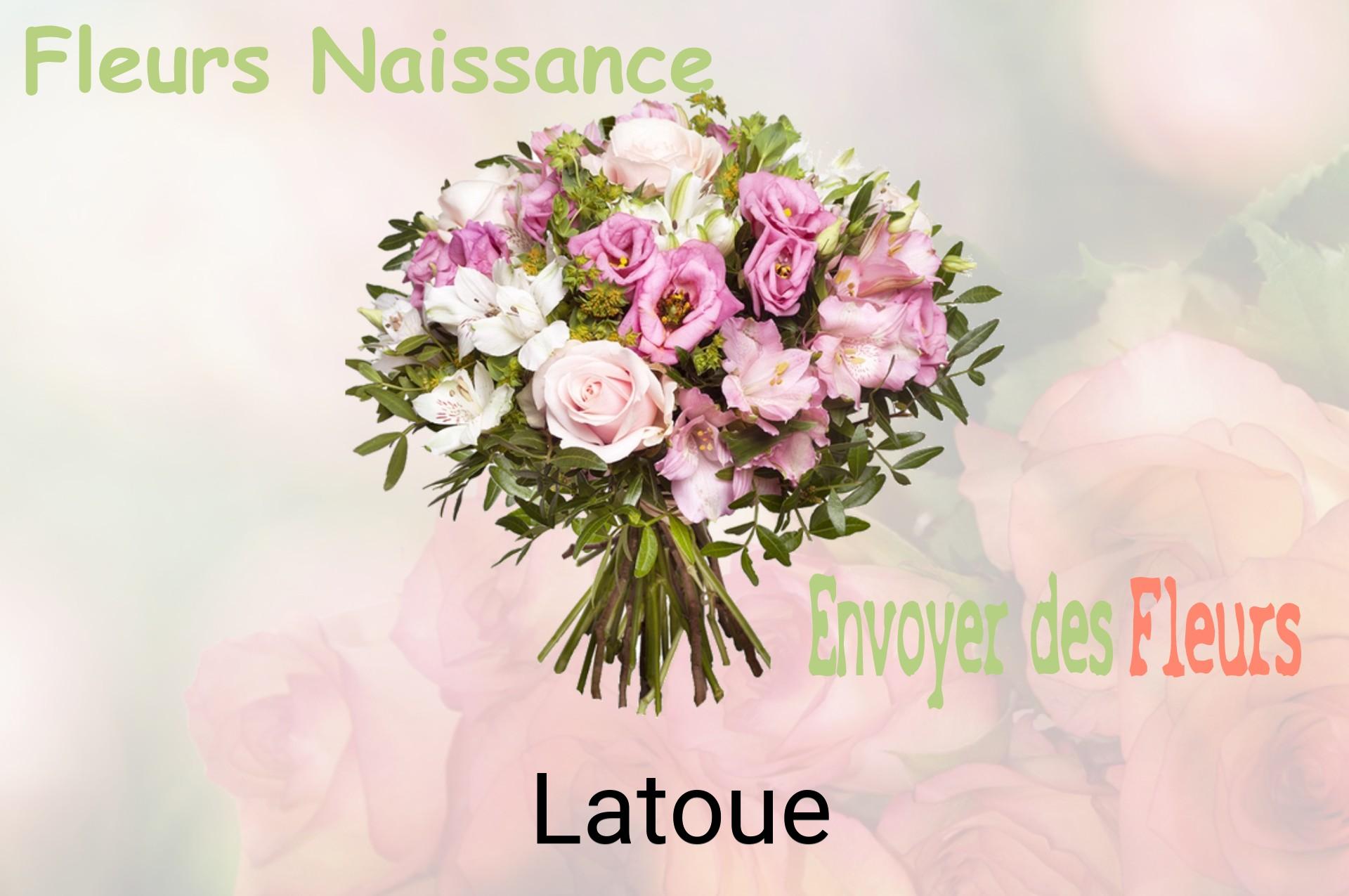 Bouquet de fleurs de naissance livré à Latoue